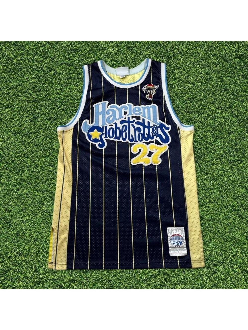 Vintage FUBU x Harlem Globetrotters Basketball Jersey Blue Yellow XL